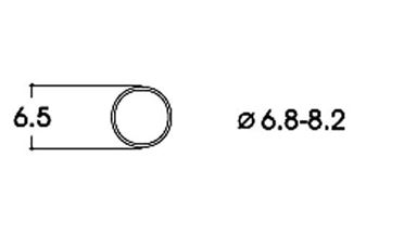 ROCO 40067 — Фрикционный обод ⌀6,5—8,2 мм (10 шт.), H0