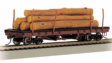 BACHMANN 18849 — Платформа с грузом брёвен, H0, США