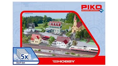 PIKO 61925 — Строения 5 в 1 «Деревня», 1:87