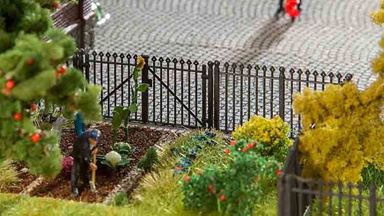 FALLER 180958 — Металлический забор (6 секций), 1:87, 1880-1920