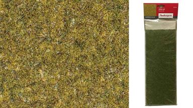 AUHAGEN 75113 — Трава Весенний луг (флок, лист 500 × 350 мм ≈ 0,175 м²), 1:35–1:120, Сделано в Германии