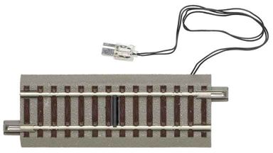 ROCO 61117 — Прямой рельс 100 мм с электрическим контактом, H0, geoLINE