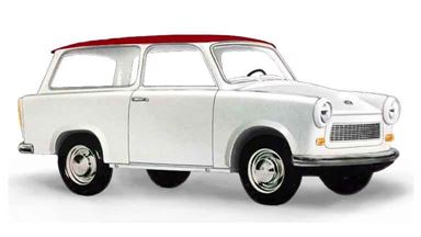 BUSCH 53209 — Автомобиль Trabant® P601 «de Luxe», 1:87