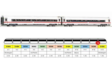 PIKO 58584 — Пассажирский состав BR 412 «ICE 4» (2 вагона «Klimaschützer»), H0, VI, DB AG