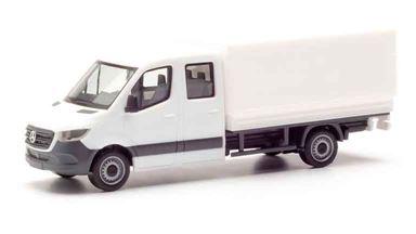 HERPA 013499 — Автомобиль Mercedes-Benz® Sprinter с платформой (белый для сборки), 1:87