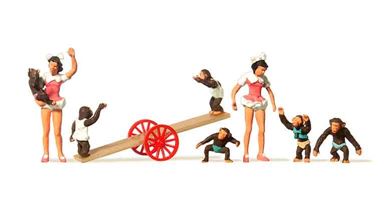 PREISER 20257 — Девушки и обезьяны (набор фигурок), 1:87