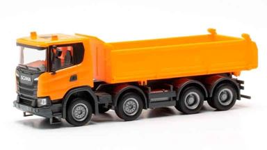 HERPA 316996 — Строительный самосвал Scania® XT17 Meiler (оранжевый), 1:87