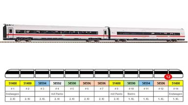 PIKO 58590 — 2-секционный вагон ICE 4 BR 412, H0, VI