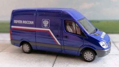 RUSAM-MB-Sprinter-04 — Автофургон Mercedes-Benz® Sprinter «ПОЧТА РОССИИ», 1:87, РФ