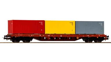 PIKO 24539 — Фитинговая платформа с 3 × 20" контейнерами, H0, V, SNCB
