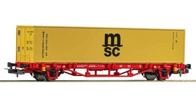 Показать информацию о PIKO 27726 PIKO 27726 — Фитинговая платформа груженная 40" контейнером «MSC», H0, V, NS