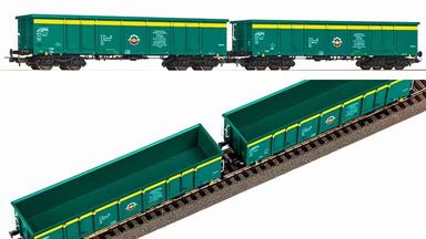 PIKO 28314 — Полувагоны Eaos (2 вагона), H0, V, PKP Cargo